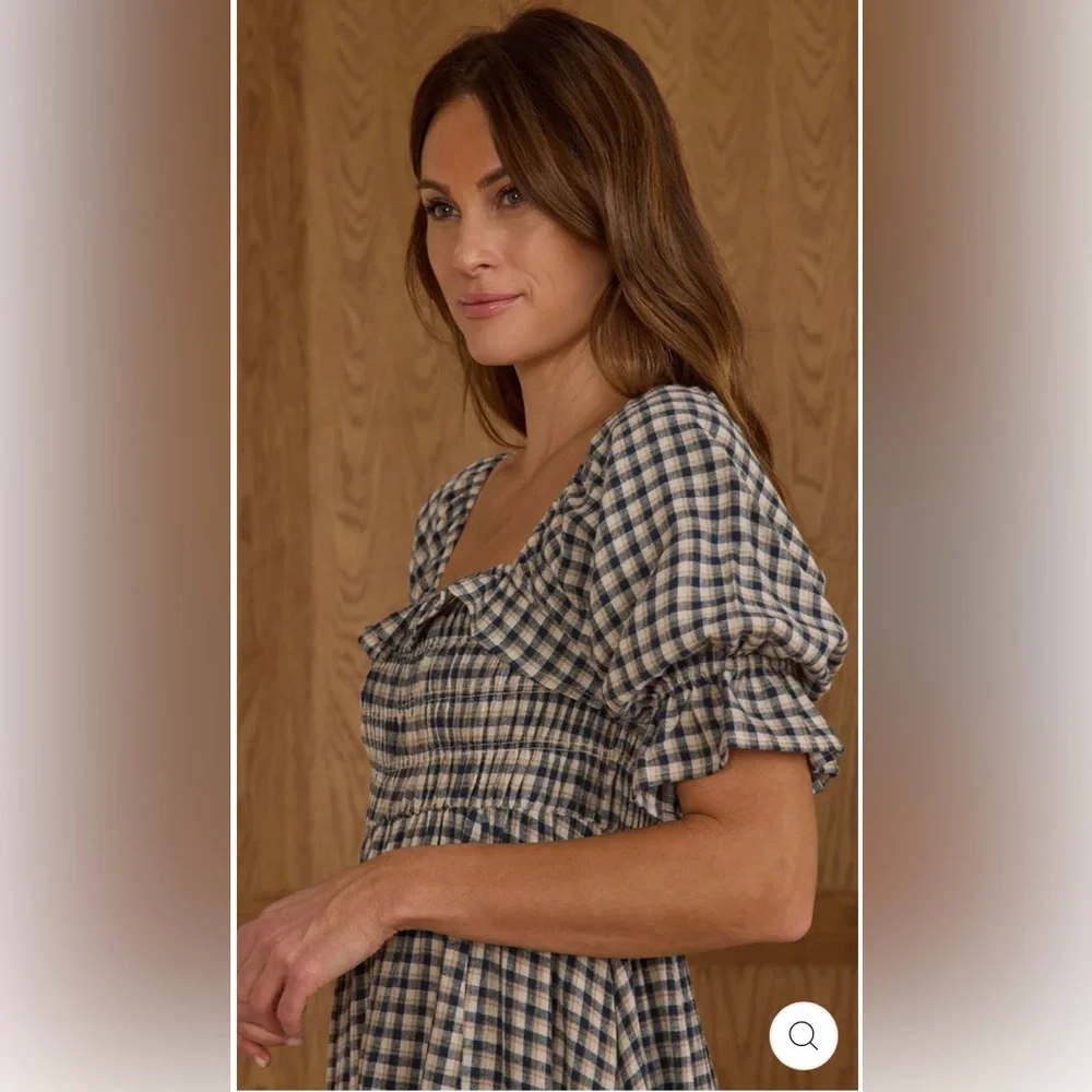 Rylee + Cru navy check birdie dress - Picture 4 of 4